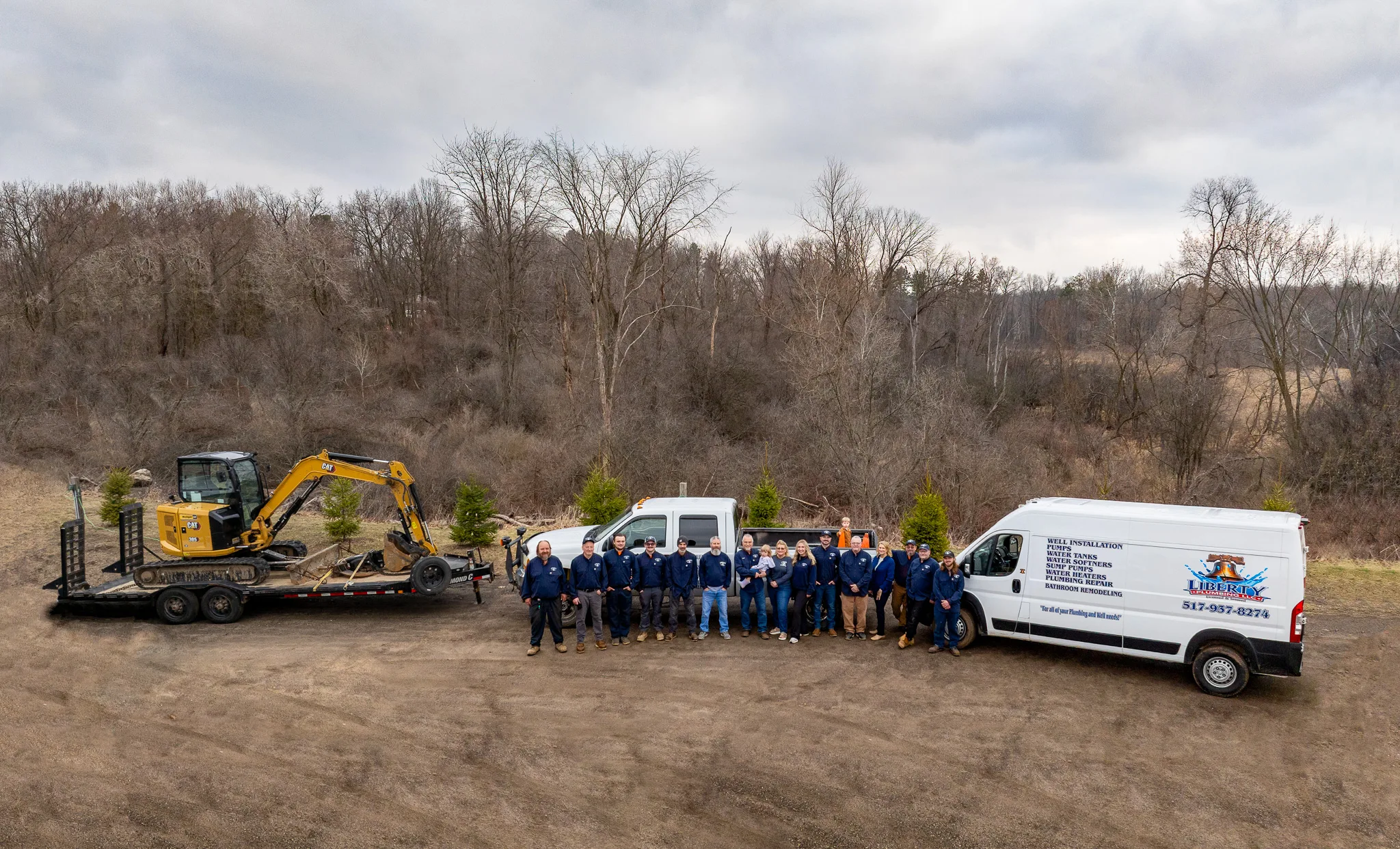 Liberty Plumbing Group Photo with Plumbing Equipment Jackson Michigan